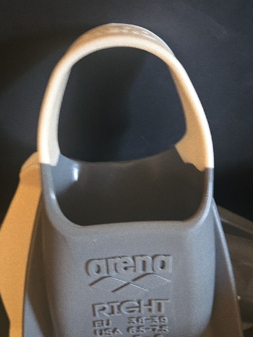 Arena Limited Edition Men's Short Training Swim Fins - Gray/White - Picture 16 of 16